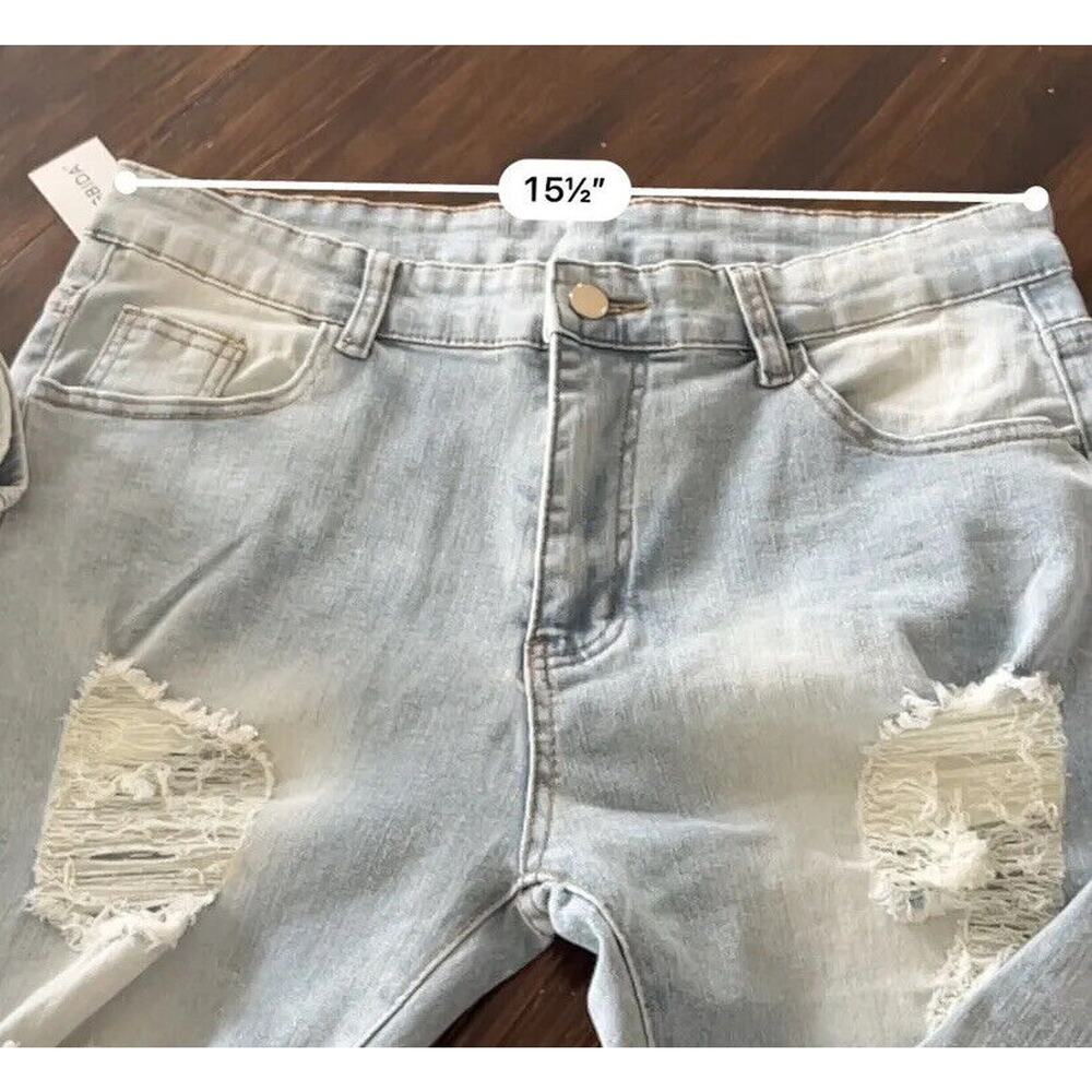 Mens Ripped Distressed Denim Pants Jeans Skinny Slim Fit Stretch Trousers Sz. 32 - Picture 8 of 8